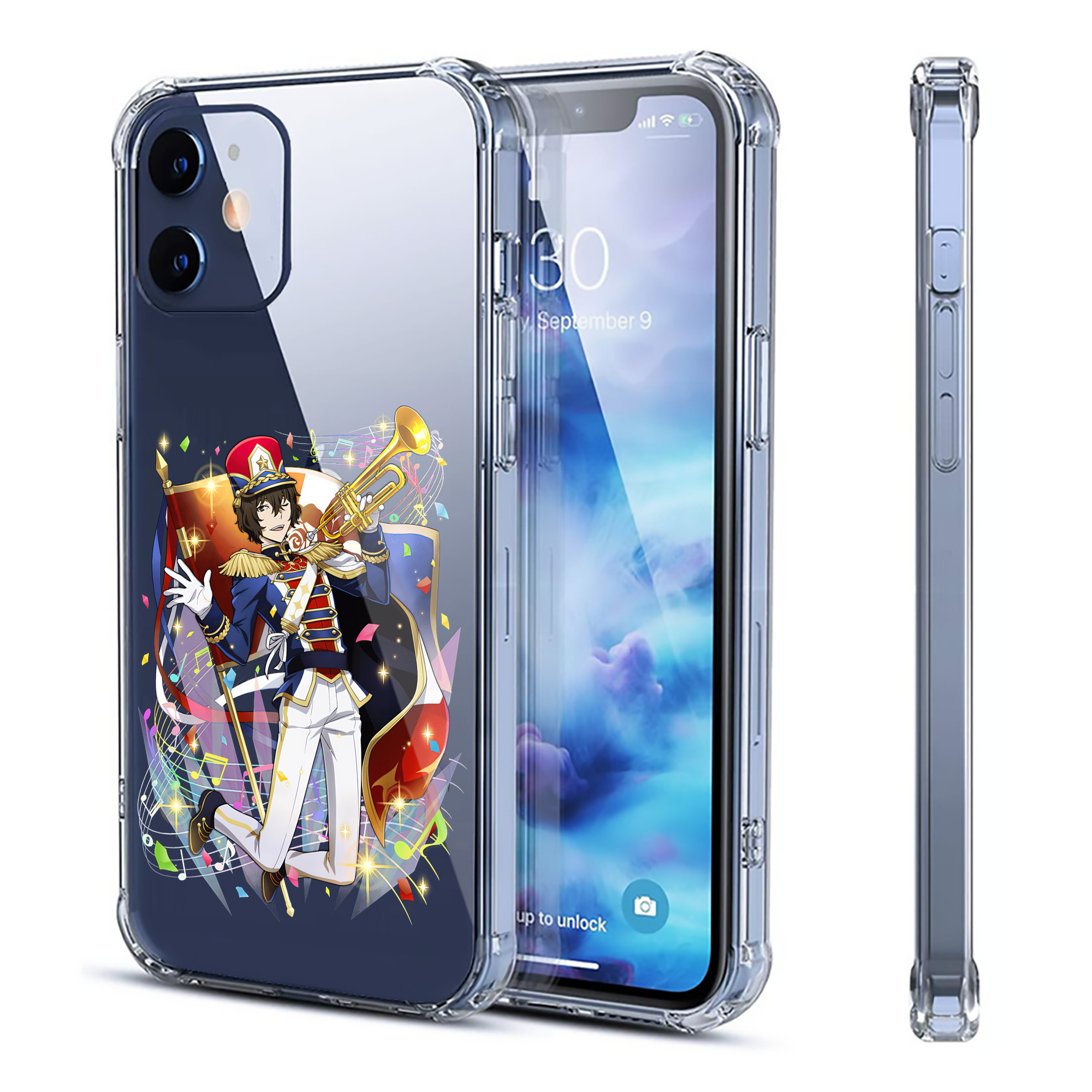 （画像用） 文豪ストレイドッグス Bungo Stray Dogs 【iPhone 12シリーズ対応】透明スマホケース（クリアソフトケース）